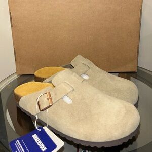 Birkenstock Boston Clogs Taupe